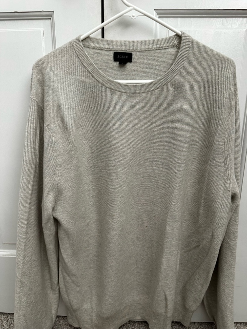J. Crew Men’s Crewneck Sweater in Light Gray